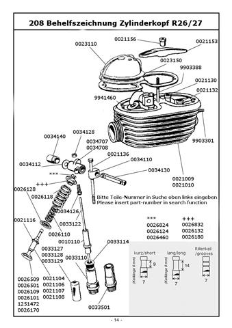  Behelfszeichnung Zylinderkopf R26,27  