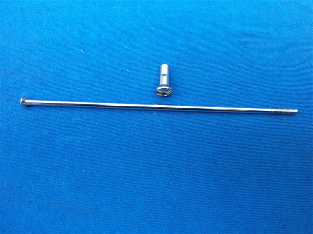 Speiche Edelstahl mit Nippel kurz R25,25/2 (Sie benötigen 18 kurze und 18 lange Speichen für ein Rad)