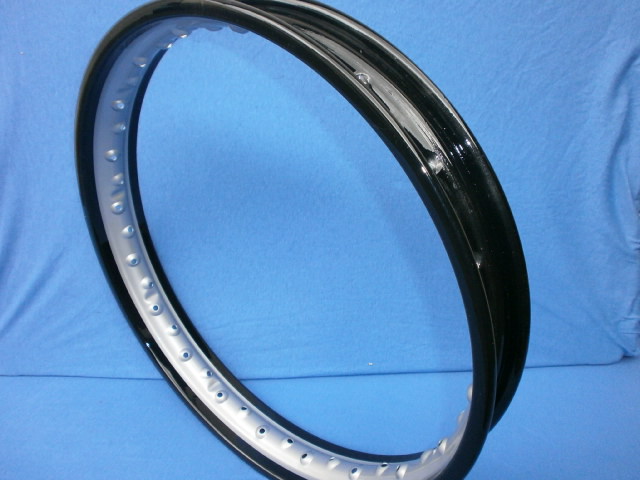 Felge R5-51/2 schwarz/silber lackiert Halbnabe Speiche M3,5/M4