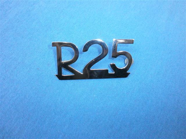 Schriftzug R25 verchromt Schutzblech hinten