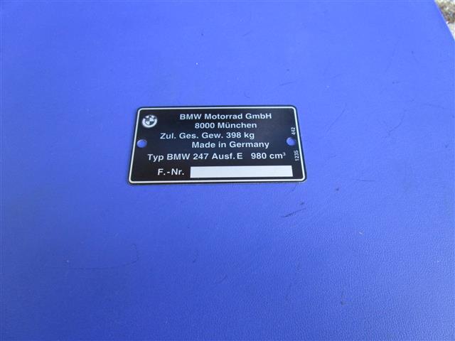 Typenschild R100S,RS,RT  -04/81 (Ausführung E)