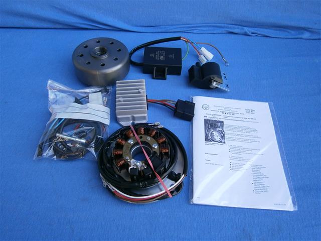 Powerdynamo 12V 180W Drehstrom/ Elektonische Zündung R27 mit Einbauanleitung

