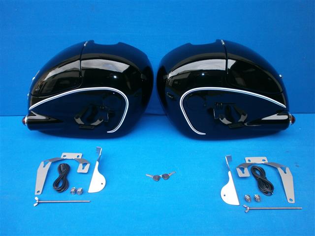 Enduro Packtaschen Paar  mit allen Anbauteilen und Zubehör passend für R50,50/2,60,60/2,50S,69,69S
