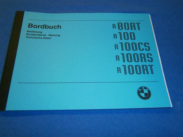 Bordbuch R80RT,100,CS,RS,RT ab Bj. 80-1985 in deutsch
