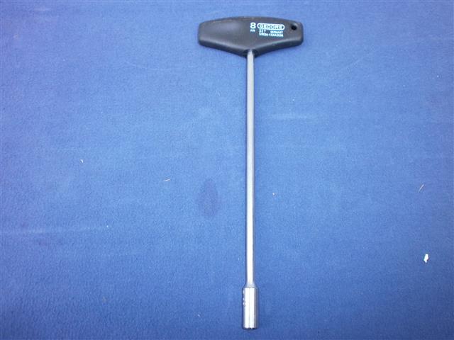 Gedore Steckschlüssel mit 2 K-T-Griff 8mm außenseckskant